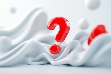Poster - A clean design of an exclamation mark surrounded by abstract, wavy lines representing stress and uncertainty