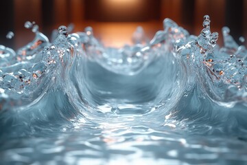 Poster - Flowing water creates a serene effect in an infinity-shaped design