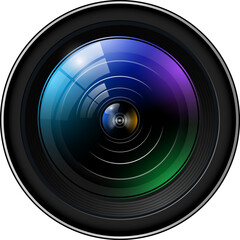 Poster - Camera photo lens, 3d icon.