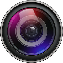 Poster - Camera photo lens, 3d icon.