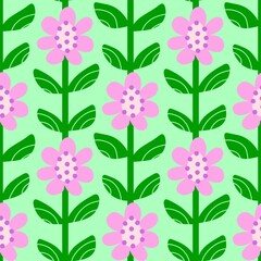 Wall Mural - Eastern eggs seamless flower pattern for wrapping paper and fabrics and linens and kids clothes print and spring kitchen textiles