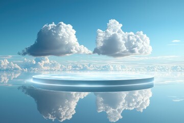 Poster - A clean and straightforward cloud computing concept, focusing on the essentials digital data and cloud technology
