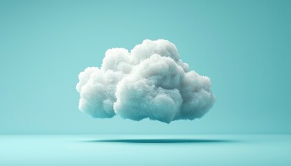 Poster - Digital cloud technology concept against a blue background, symbolizing innovation and connectivity in cloud computing solutions