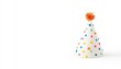 © febria - Colorful party hat with polka dots on a white background, symbolizing celebration and joy for events