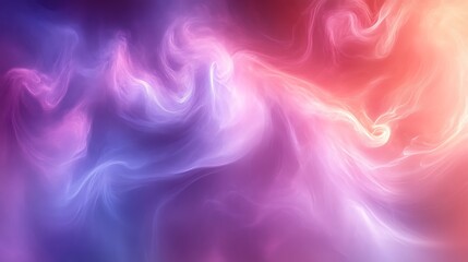 Poster - Abstract Swirling Pink Purple and Orange Hues