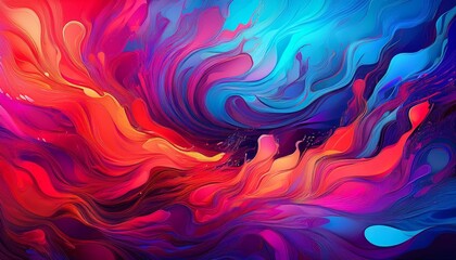 Wall Mural - abstract colorful gradient background with vivid splashes of red blue and purple