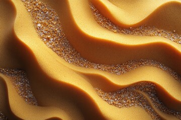 Poster - Textured surface resembling sand with wavy patterns and sparkling highlights