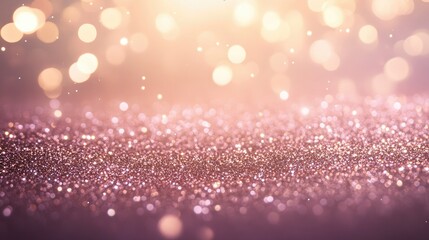 Poster - A dreamy pink gradient background with shimmering glitter, glowing hearts, and tiny stars creating a romantic Valentine's atmosphere.
