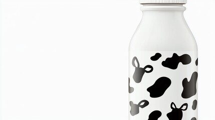 Sticker - Milk Bottle with Cow Print