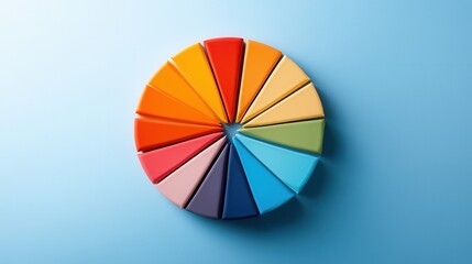 Poster - A vibrant pie chart the distribution of tanning preferences by region