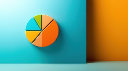 Poster - A vibrant pie chart comparing preferences for natural versus artificial tanning methods