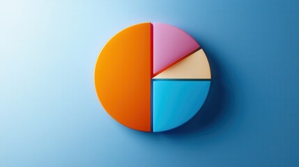 Poster - A vibrant pie chart comparing preferences for gradual versus instant tanning products