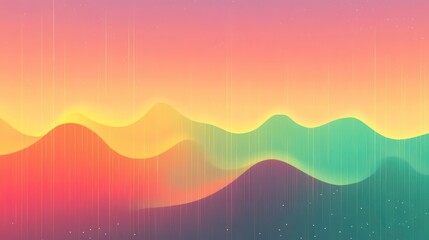 Aufkleber - Abstract colorful wave background with gradient hues and soft glow.