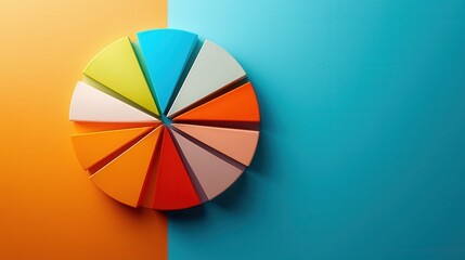 Poster - A vibrant pie chart illustrating the distribution of skincare routines by age group for men