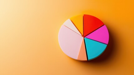 Leinwandbilder - A vibrant pie chart illustrating the popularity of different massage techniques worldwide