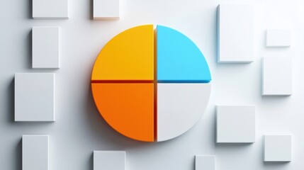 Poster - A vibrant pie chart illustrating the distribution of skincare routines by age group for men