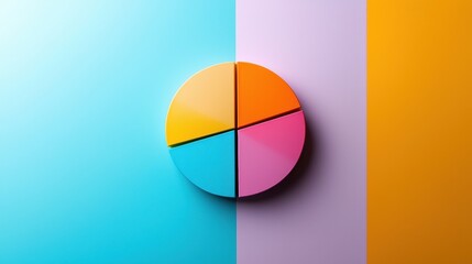 Poster - A vibrant pie chart comparing preferences for minimal versus multi-step routines