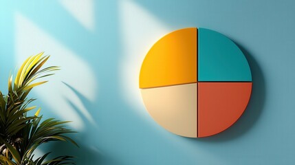 Poster - A vibrant pie chart comparing preferences for minimal versus multi-step routines