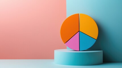 Aufkleber - A vibrant pie chart comparing preferences for fragrance-free versus scented products