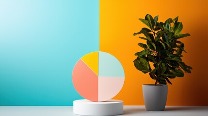 Poster - A vibrant pie chart comparing preferences for fragrance-free versus scented products