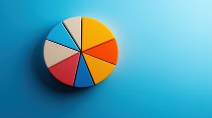 Aufkleber - A vibrant pie chart comparing men's preferences for all-in-one versus targeted products