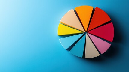 Poster - A vibrant pie chart comparing men's preferences for all-in-one versus targeted products