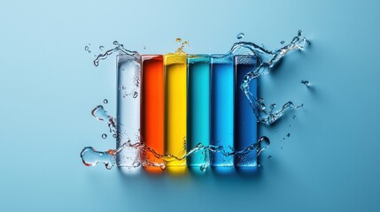 Aufkleber - A vibrant bar graph comparing hydration levels before and after using specific moisturizers --ar 16:9 --quality 2 --profile ooj6fpf --v 6.1 Job ID: 27ad6371-5cf0-43d7-9fa8-9d7191943b77