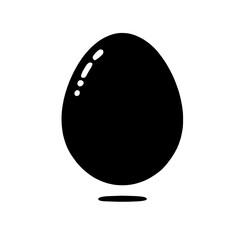 Poster - Egg Silhouette: A simple yet powerful silhouette of an egg against a blank background, representing new beginnings, potential, and the cyclical nature of life.