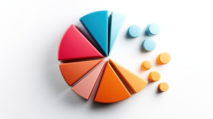 Aufkleber - A colorful pie chart customer preferences for full-body versus focused massages