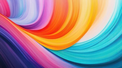 Aufkleber - Abstract swirls of colorful paint blending seamlessly on a canvas, artistic and dynamic