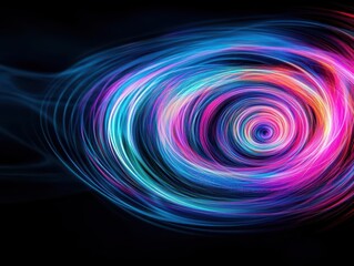 Poster - Vibrant Colorful Swirl of Light in a Dreamlike Abstract Landscape Evoking Whimsical Feelings and Capturing the Essence of Artistic Expression