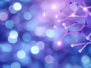 Poster - Soft purple bokeh with sparkling branches creates a dreamy, ethereal atmosphere.