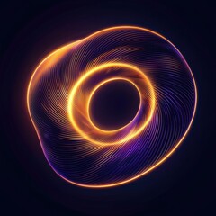 Poster - Spiral light trails vortex dark background abstract art futuristic design glowing patterns captivating view
