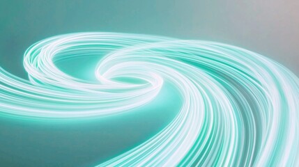Poster - Abstract light trails spiral waves gradient gray background minimalist modern design digital art contemporary aesthetics