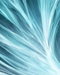 Poster - Dynamic abstract white and cyan light trails starburst patterns gray background modern digital art elegant design