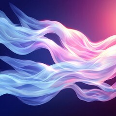 Poster - Abstract light streaks in magenta and white flowing patterns modern art digital design contemporary vibe creative perspective