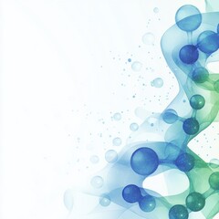 Poster - Molecular visualization of glowing abstract dots scientific research digital art clean modern design -tech concept