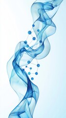 Poster - Futuristic molecular flow abstract light blue background digital art smooth environment aesthetic viewpoint
