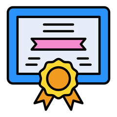 Canvas Print - Certificate Icon