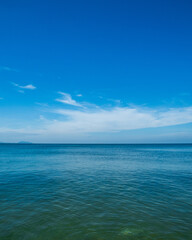 landscape beautiful summer vertical horizon look view point shore open sea beach cloud clean and blu