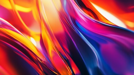 Leinwandbilder - Close-up of a vibrant, modern graphic design featuring dynamic shapes and bright colors, perfect for digital media and creative projects.
