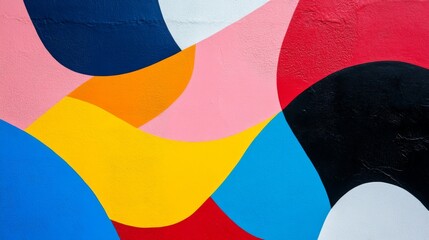 Poster - High-resolution close-up of an abstract background with bold, contrasting colors and dynamic shapes, creating a striking and visually engaging composition.