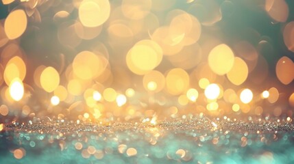 Poster - Glittering golden lights fill the space, creating a warm and inviting atmosphere perfect for celebrations or special occasions