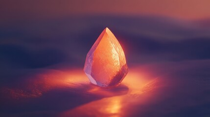 Poster - A crystal-clear droplet glowing with light against a dark gradient background, symbolizing purity and energy healing