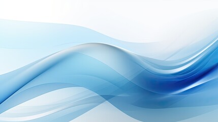 Wall Mural - abstract blue wave design with smooth gradients and flowing lines.