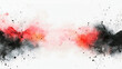 © dropideas - Crimson and Obsidian Dance: An Abstract Watercolor Journey