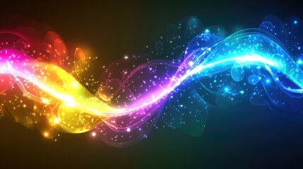Poster - A glowing infinity loop of energy waves on a gradient background, symbolizing the continuous flow of healing energy
