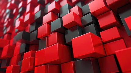 Poster - 3D concept of abstract big data storage with cubes and digital grids, symbolizing the technological backbone of modern data analysis and storage