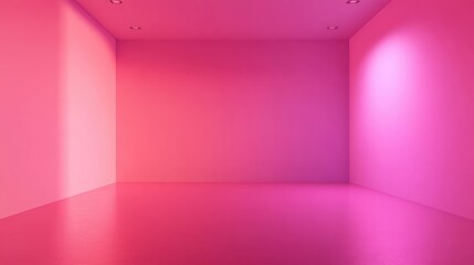 Poster - A clean, minimalist 3D background featuring a vast empty space with subtle lighting, ideal for showcasing modern digital products or concepts