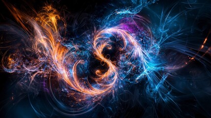 Poster - Dynamic abstract art background digital realm visual creation vibrant environment artistic perspective conceptual expression